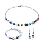 GeoCUBE® Iconic Precious Chain Armband silber-multicolor von COEUR DE LION – im Set mit passenden Schmuckstücken