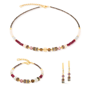 GeoCUBE® Precious Grace Halskette Rose Smoke von COEUR DE LION – im Set mit passenden Schmuckstücken