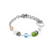 GeoCUBE® Iconic Boho Armband silber-multicolor von COEUR DE LION