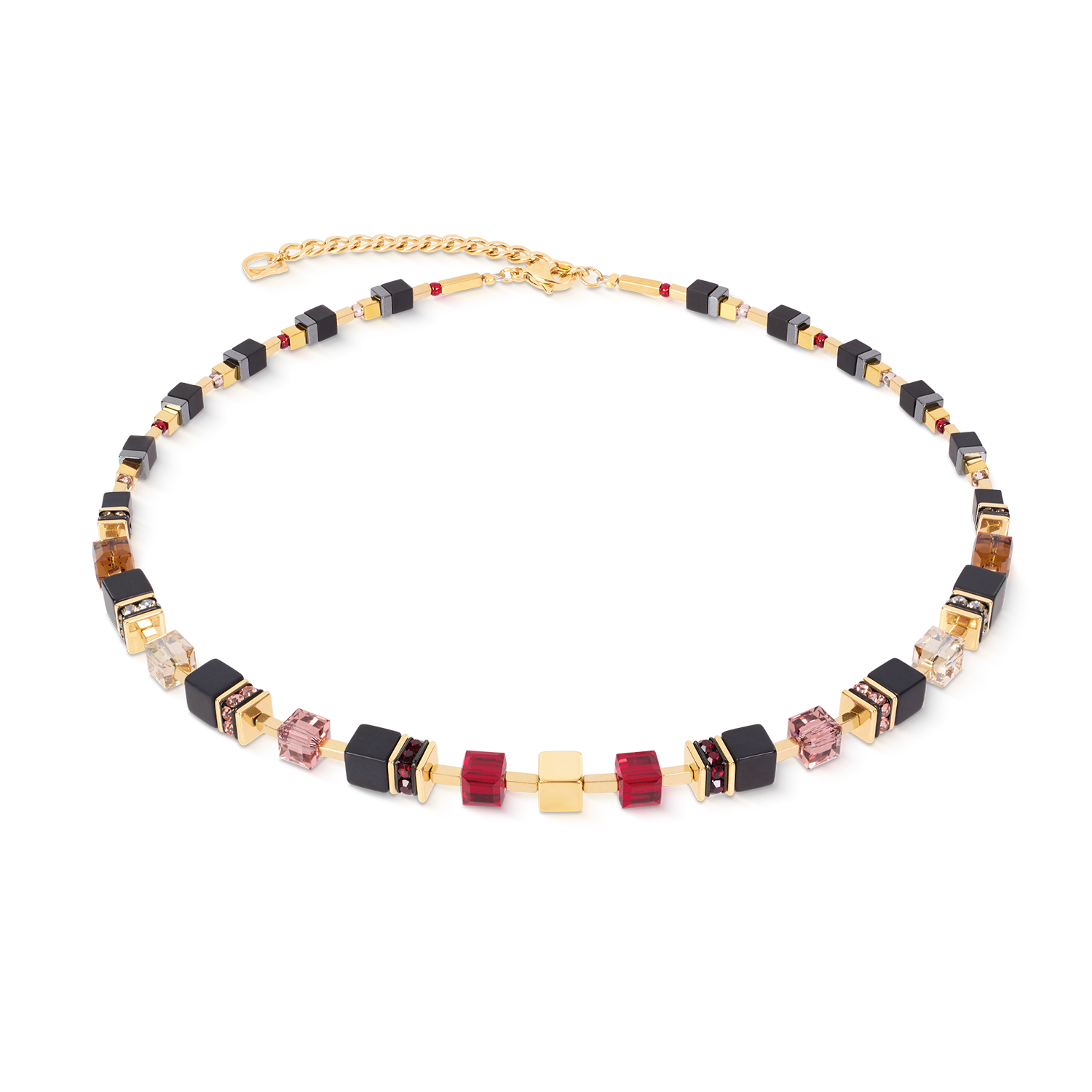 GeoCUBE® Precious Classic Halskette Ruby Noir