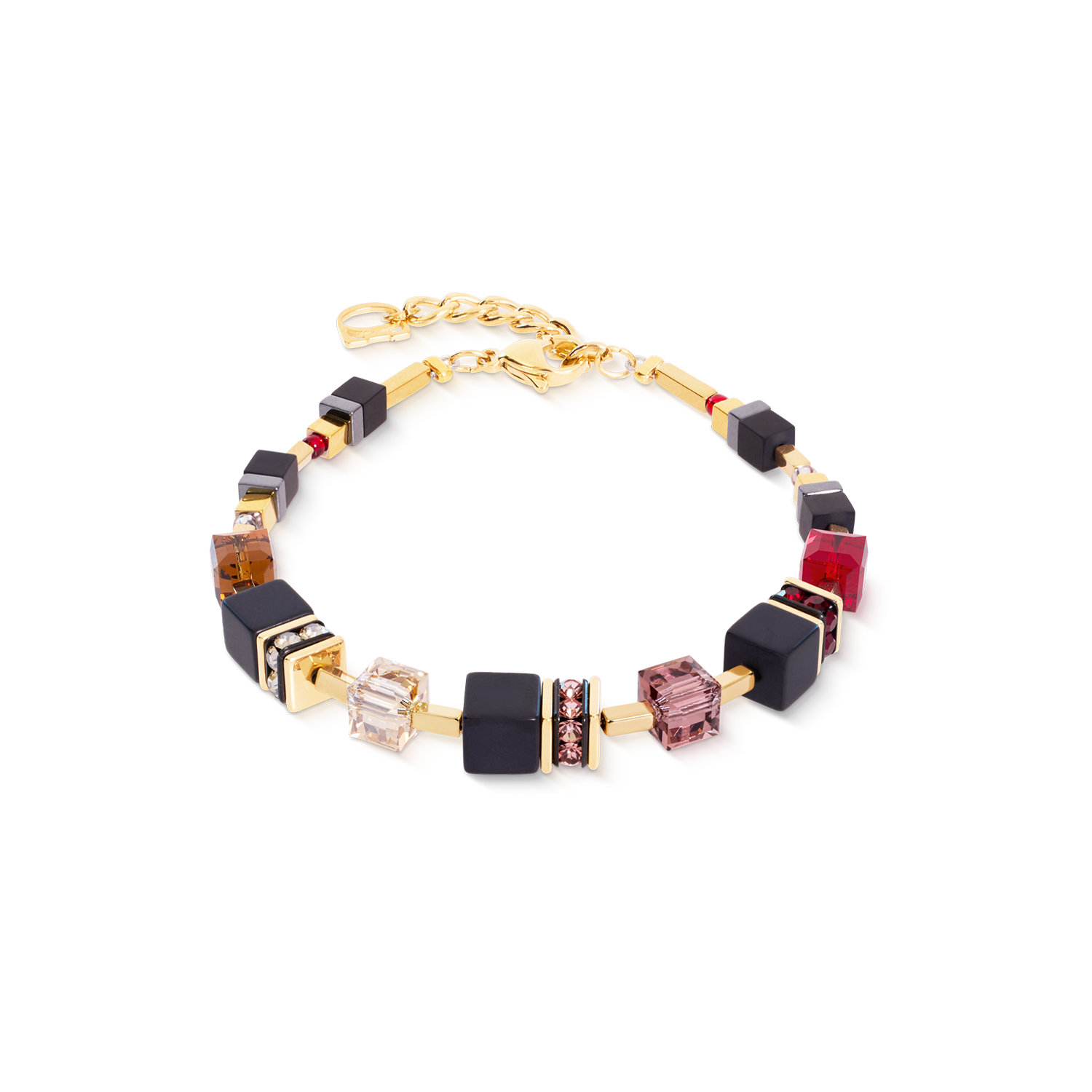 GeoCUBE® Precious Classic Armband Ruby Noir