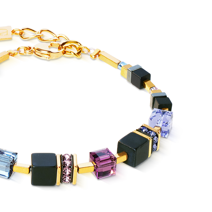 GeoCUBE® Precious Classic Armband Blue Moon gold