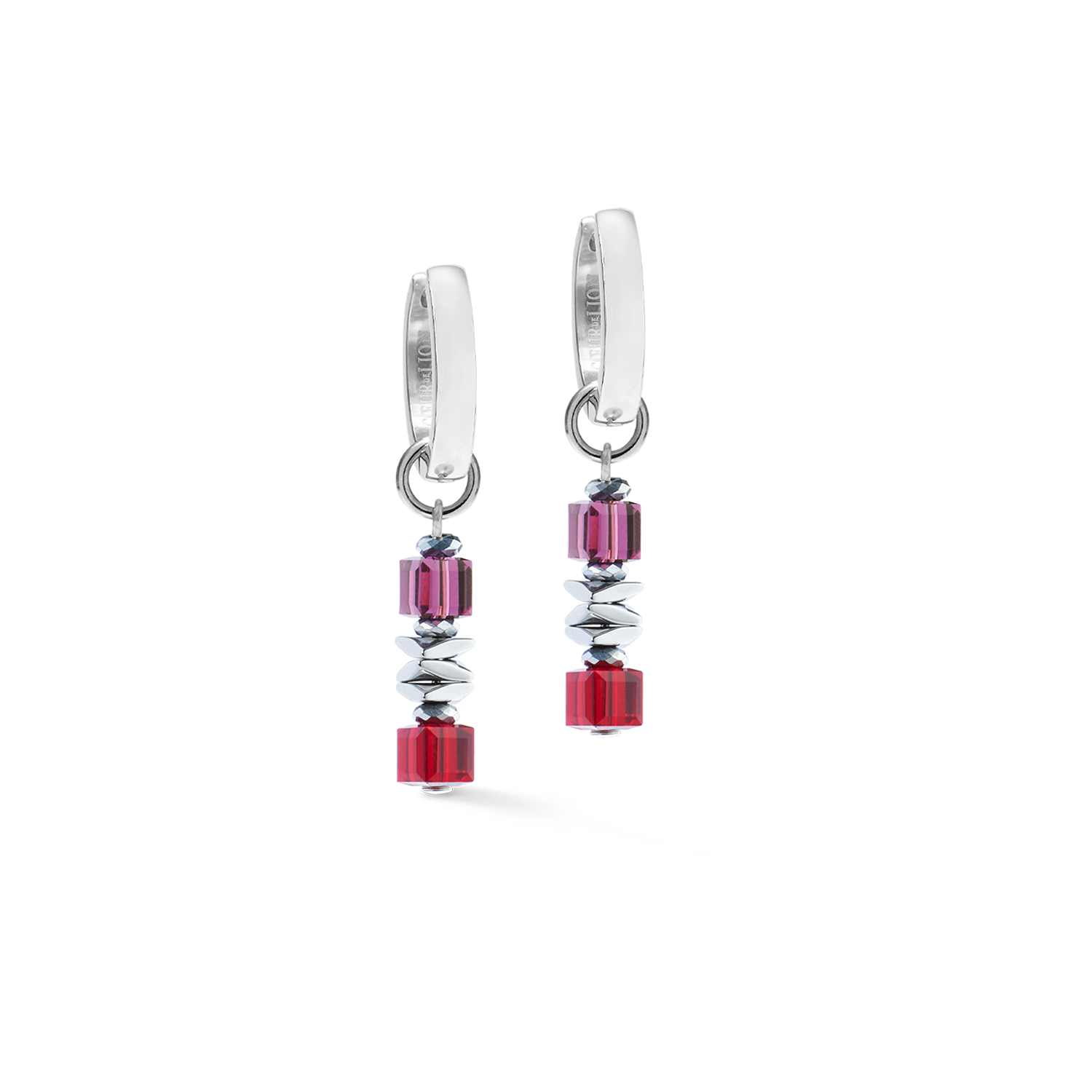 Creole Wave Cube Flow silber-rot von COEUR DE LION – Detailaufnahme