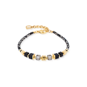 Armband Wave Cube Flow gold-schwarz von COEUR DE LION
