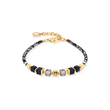 Armband Wave Cube Flow gold-schwarz