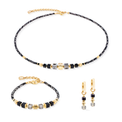 Armband Wave Cube Flow gold-schwarz von COEUR DE LION – im Set mit passenden Schmuckstücken