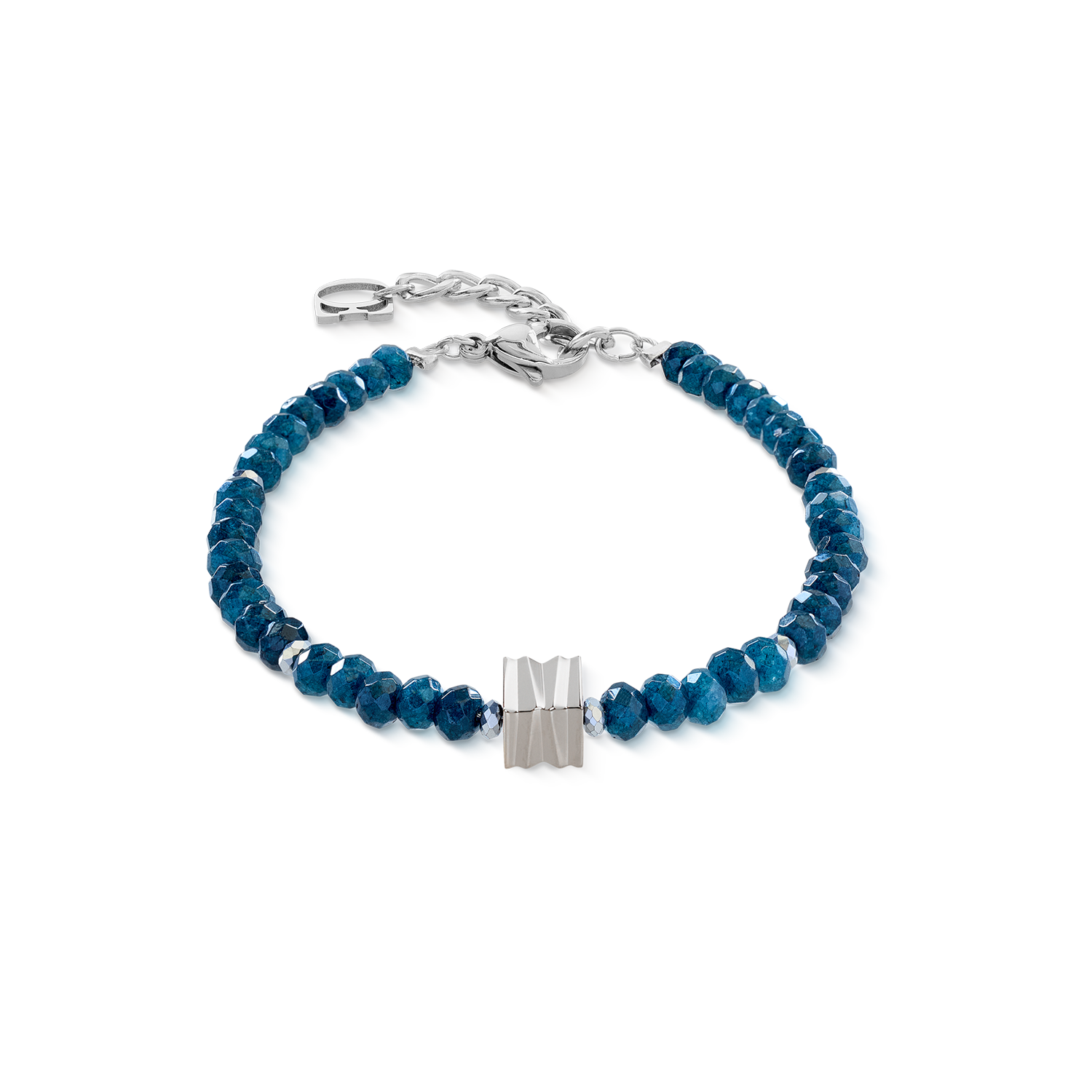 Armband Wave Essence Navy Jade silber von COEUR DE LION