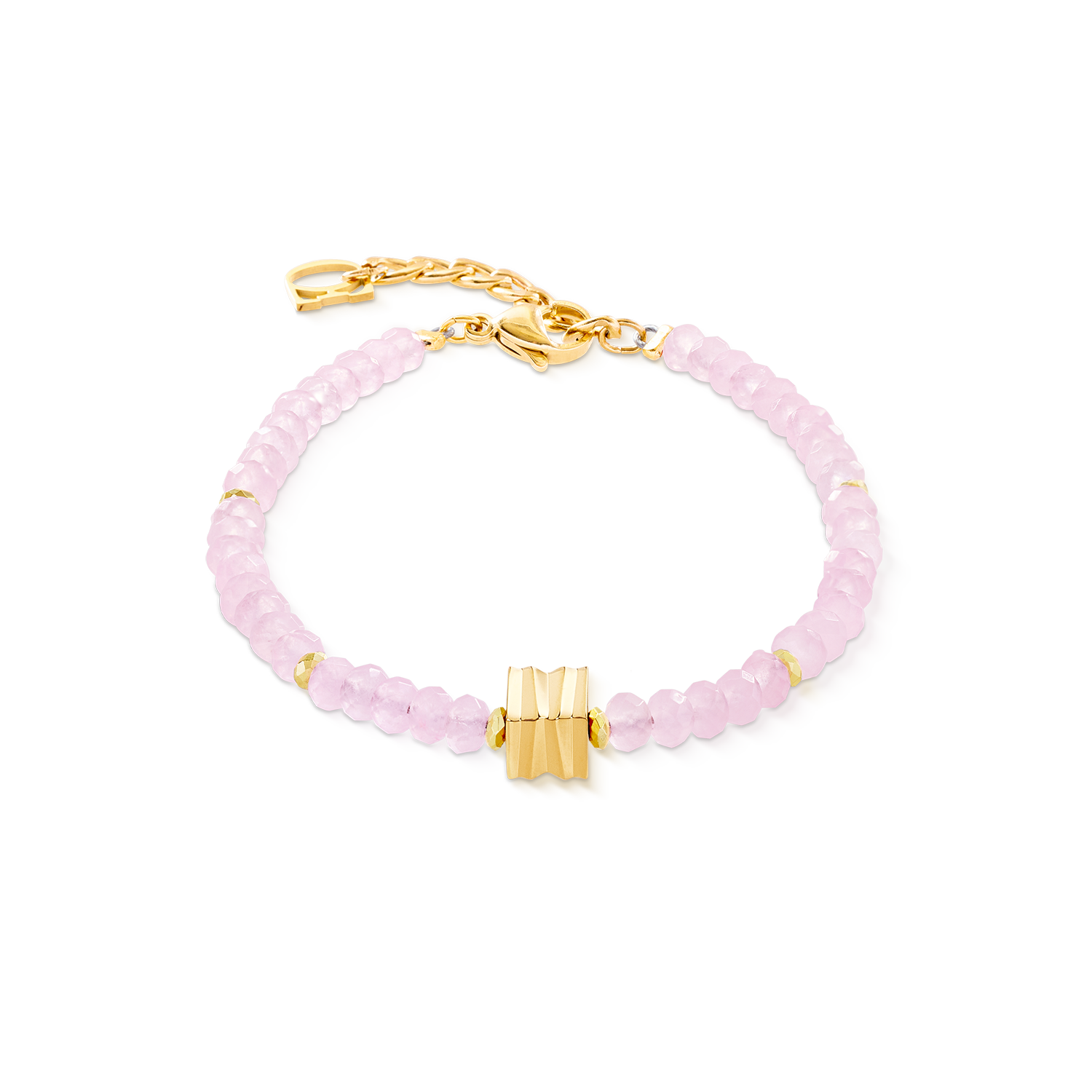 Armband Wave Essence Pink Jade gold