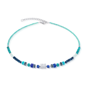 Halskette Wave Precious Flow silber-teal von COEUR DE LION