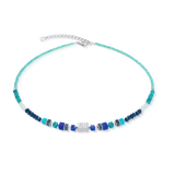 Halskette Wave Precious Flow silber-teal