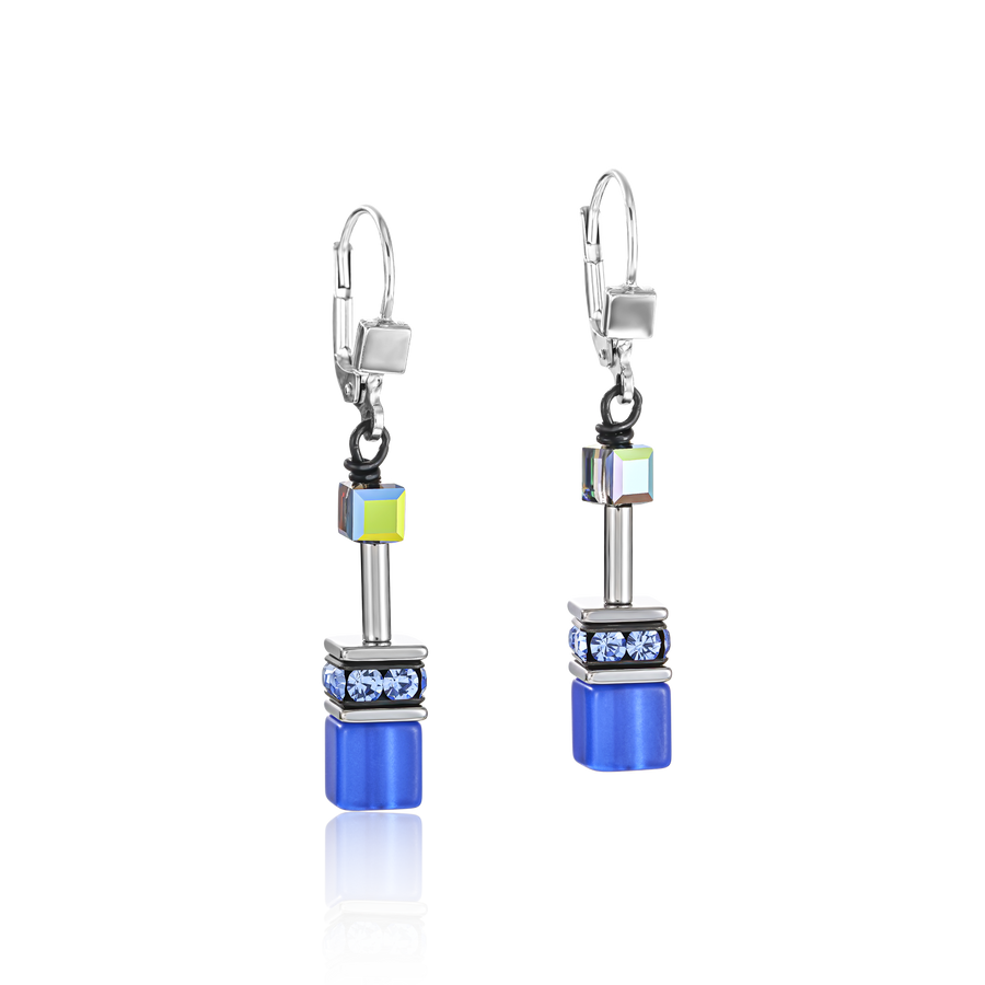 GeoCUBE® Ohrringe kobaltblau