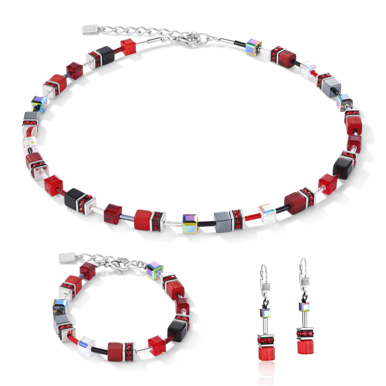 GeoCUBE® Armband rot-hämatit
