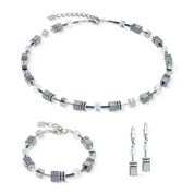 GeoCUBE® Halskette platinum von COEUR DE LION – im Set mit passenden Schmuckstücken