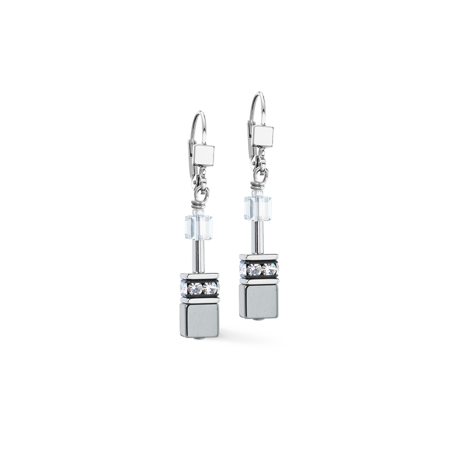 GeoCUBE® Ohrringe platinum