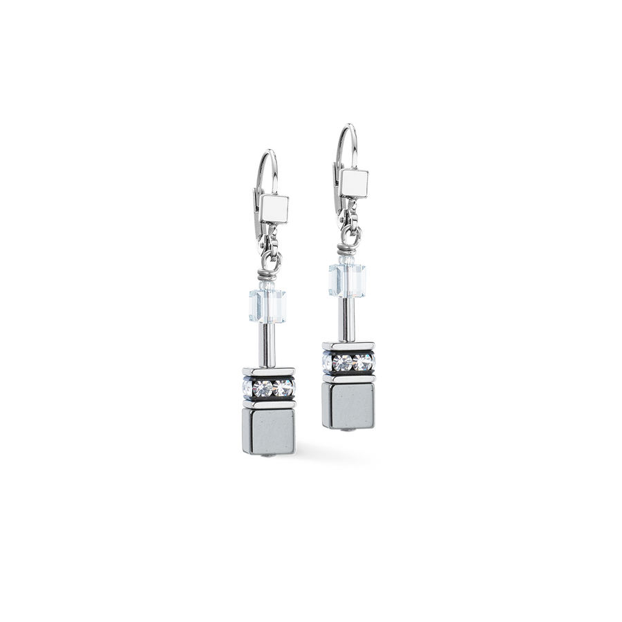 GeoCUBE® Ohrringe platinum