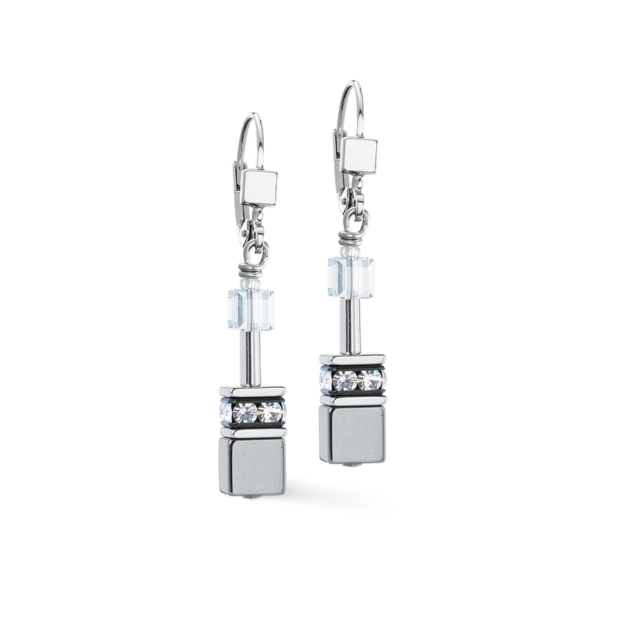 GeoCUBE® Ohrringe platinum