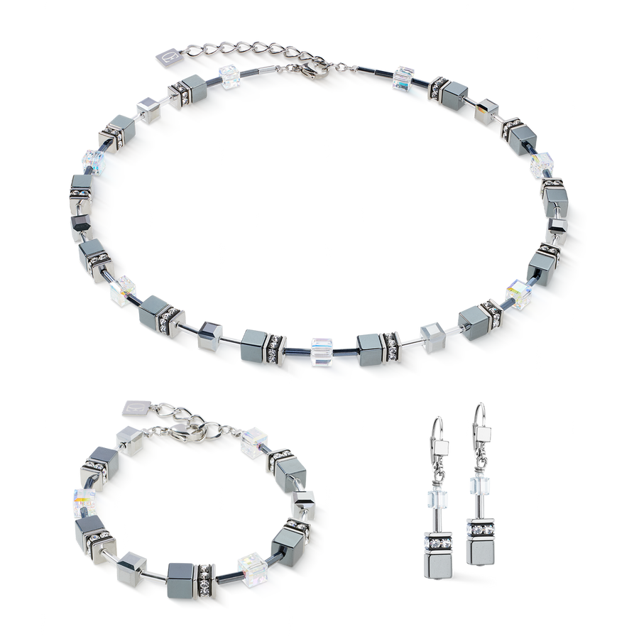 GeoCUBE® Ohrringe platinum