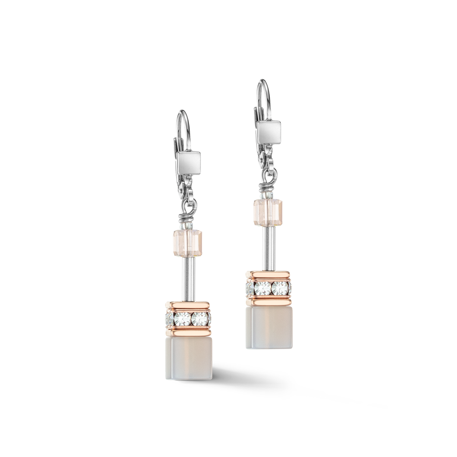 GeoCUBE® Iconic Precious Ohrringe roségold-peach