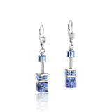 GeoCUBE® Ohrringe Sodalith & Hämatit blau