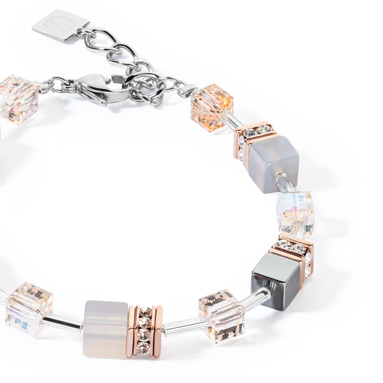 GeoCUBE® Iconic Precious Armband roségold-peach