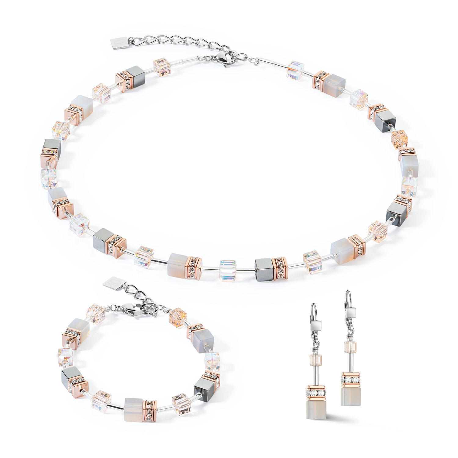 GeoCUBE® Iconic Precious Armband roségold-peach