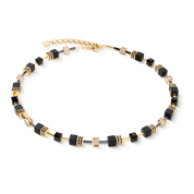 GeoCUBE® Halskette Onyx schwarz-gold von COEUR DE LION