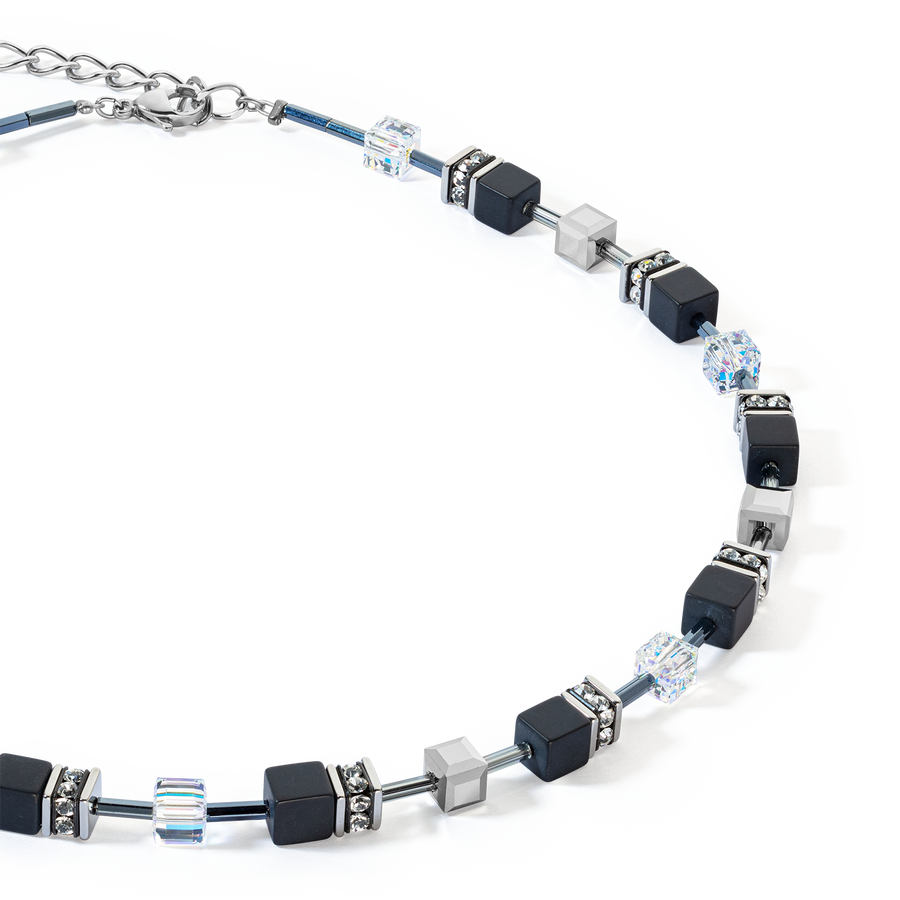 GeoCUBE® Iconic Precious Onyx Halskette kristall-schwarz