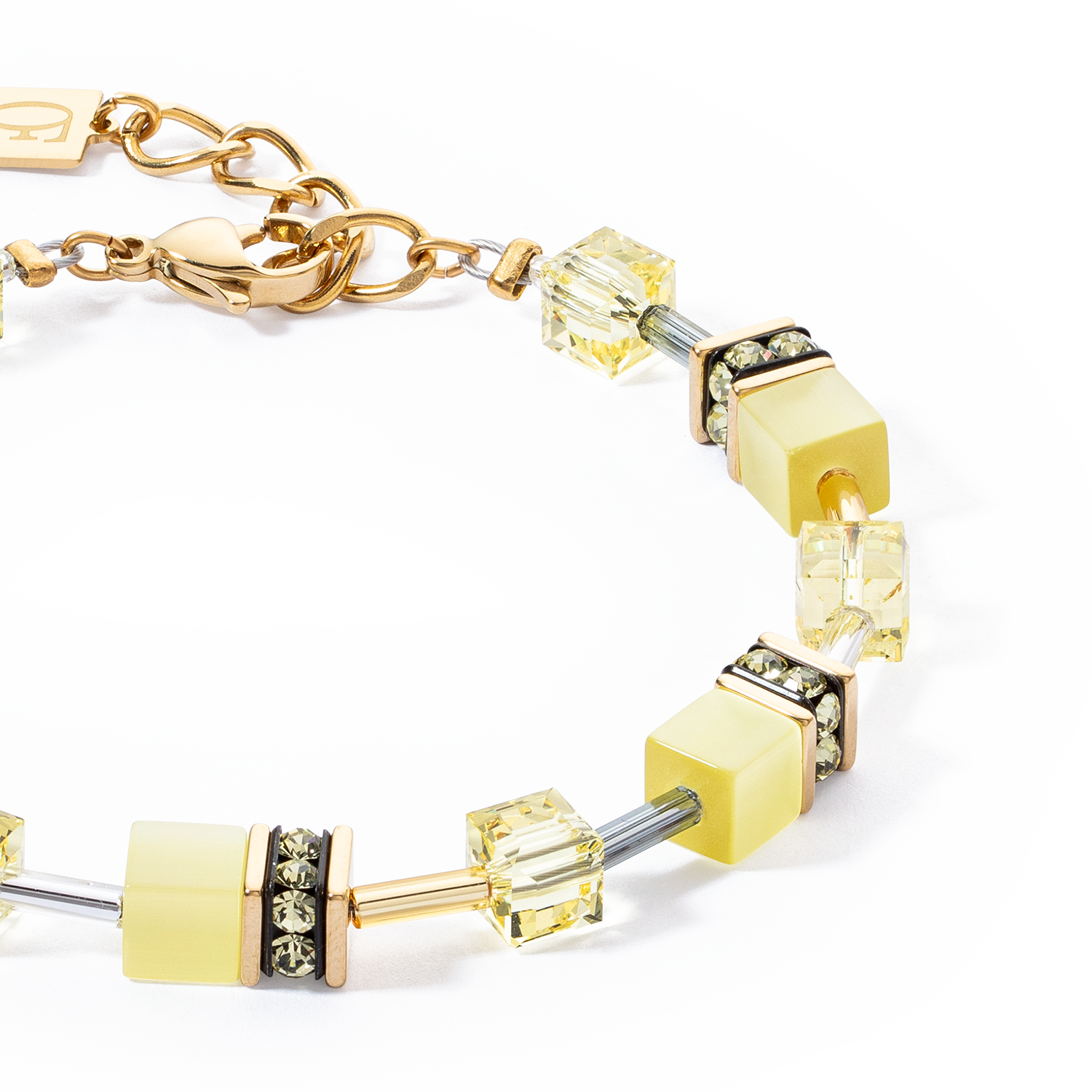 GeoCUBE® Iconic Mono Gold Armband Gelb