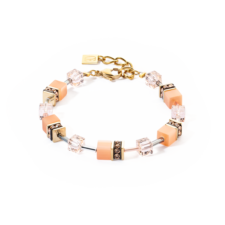 GeoCUBE® Iconic Mono Gold Armband Apricot Crush