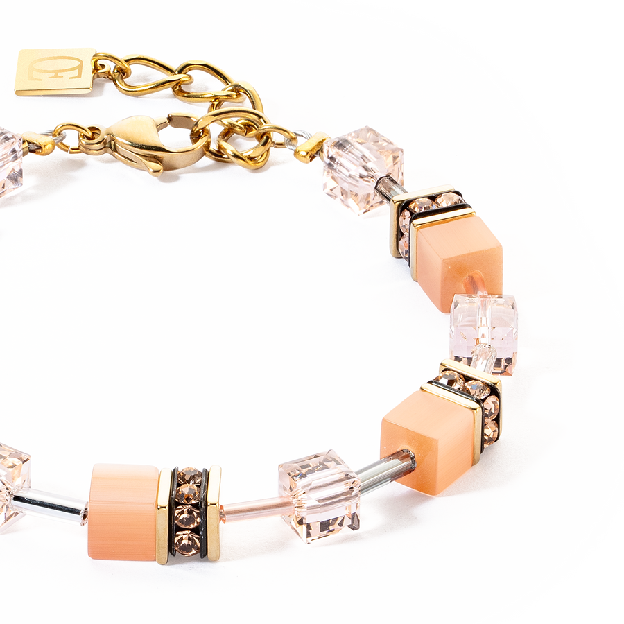 GeoCUBE® Iconic Mono Gold Armband Apricot Crush