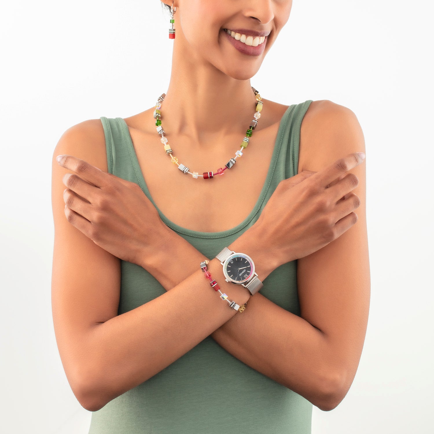 GeoCUBE® Iconic Armband rot-grün