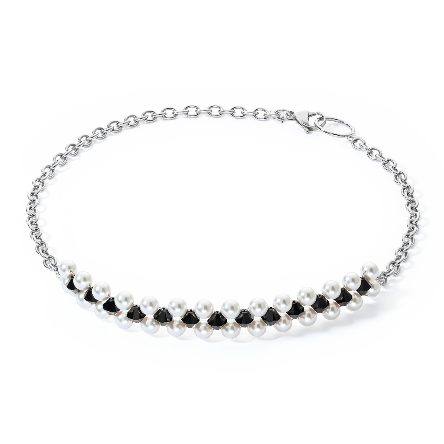 Halskette Choker Mysterious silber-schwarz