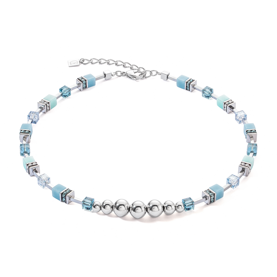 GeoCUBE® Fusion Spheres Halskette eisblau