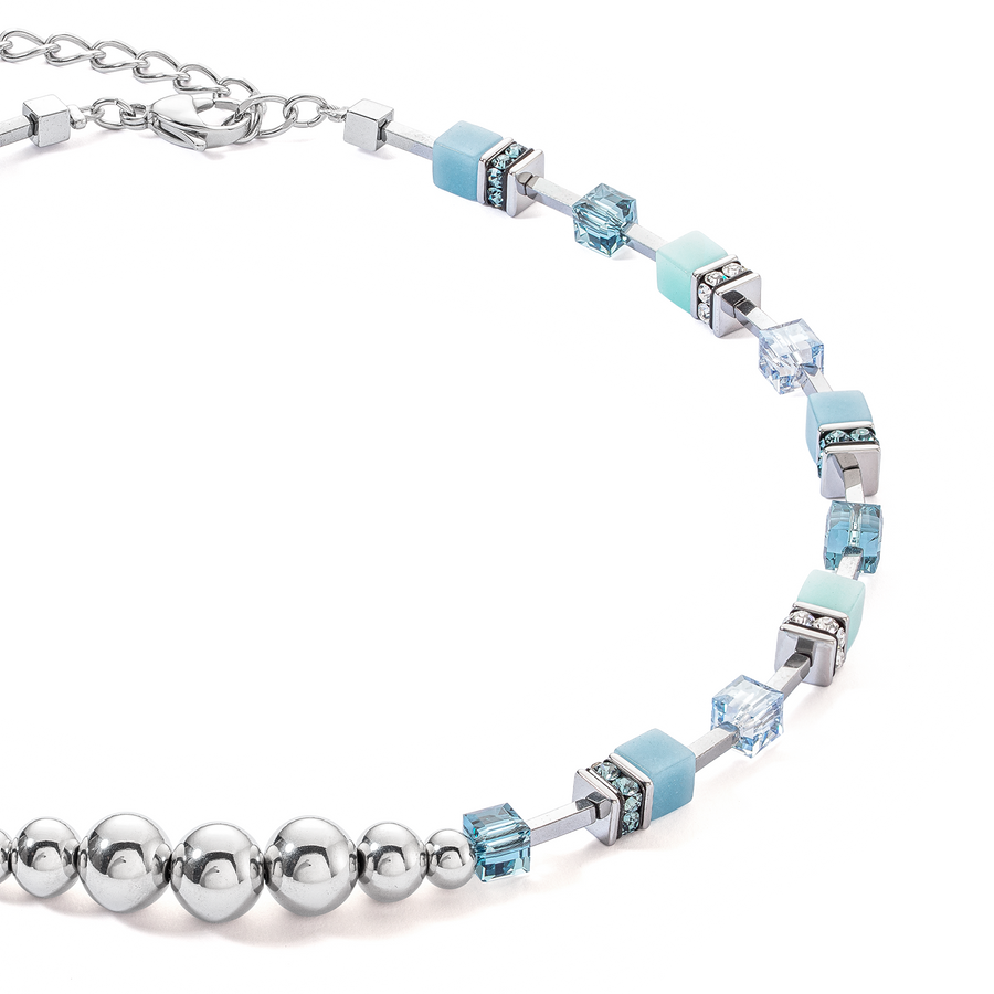 GeoCUBE® Fusion Spheres Halskette eisblau