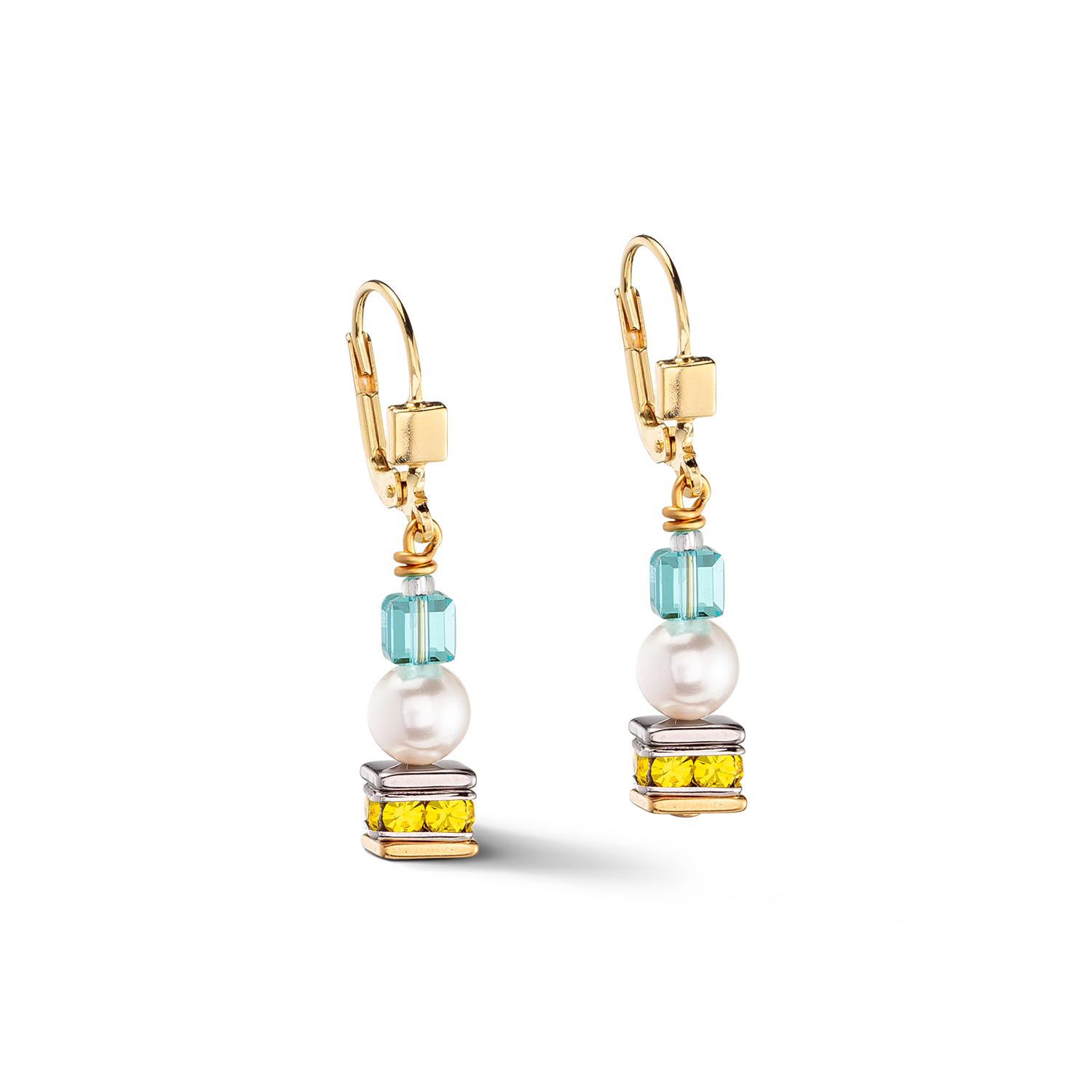 Ohrringe Joyful Cubes & Pearls multicolor
