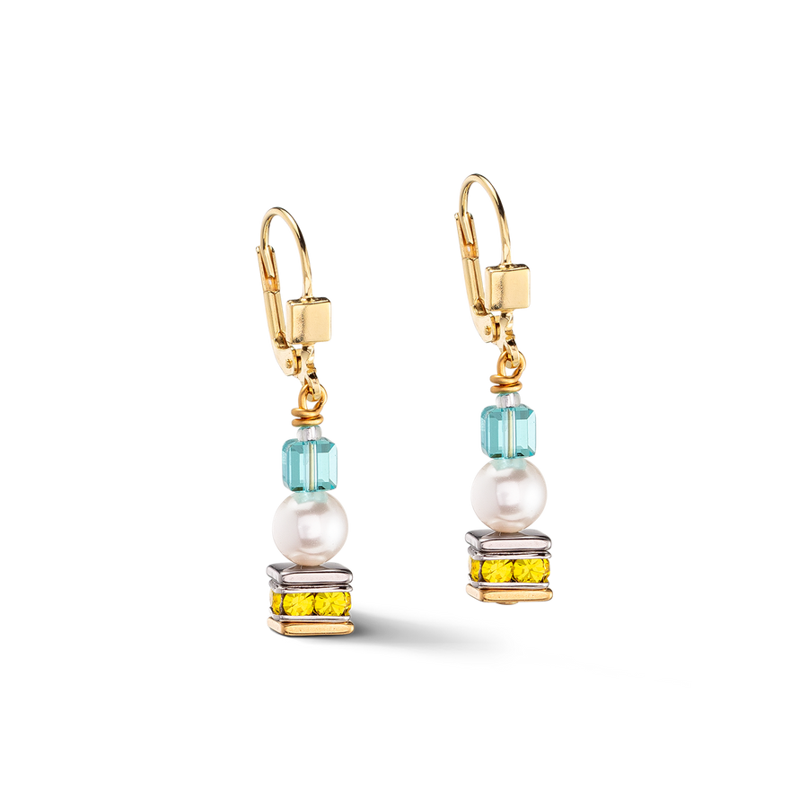 Ohrringe Joyful Cubes & Pearls multicolor