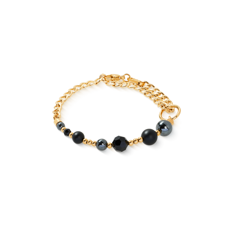 Armband Pure Spheres gold-schwarz
