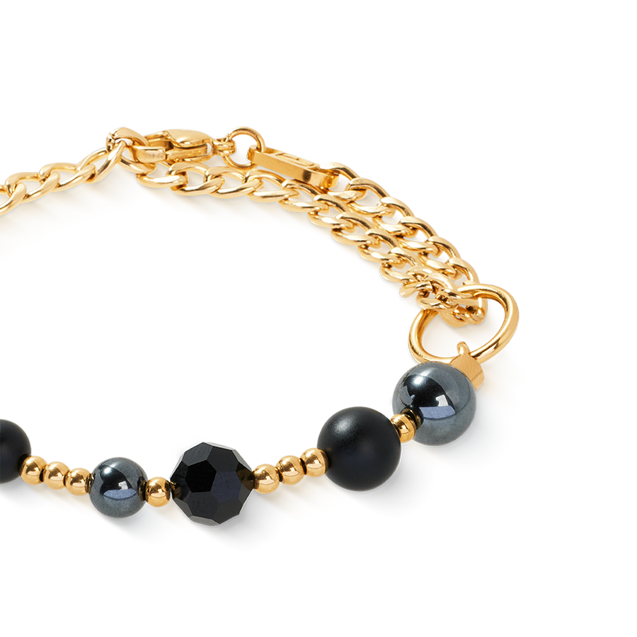Armband Pure Spheres gold-schwarz