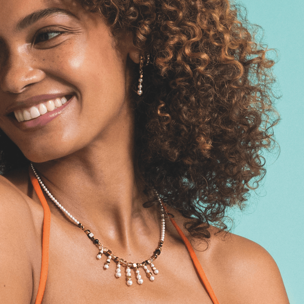 Ohrringe Princess Sunray gold-braun