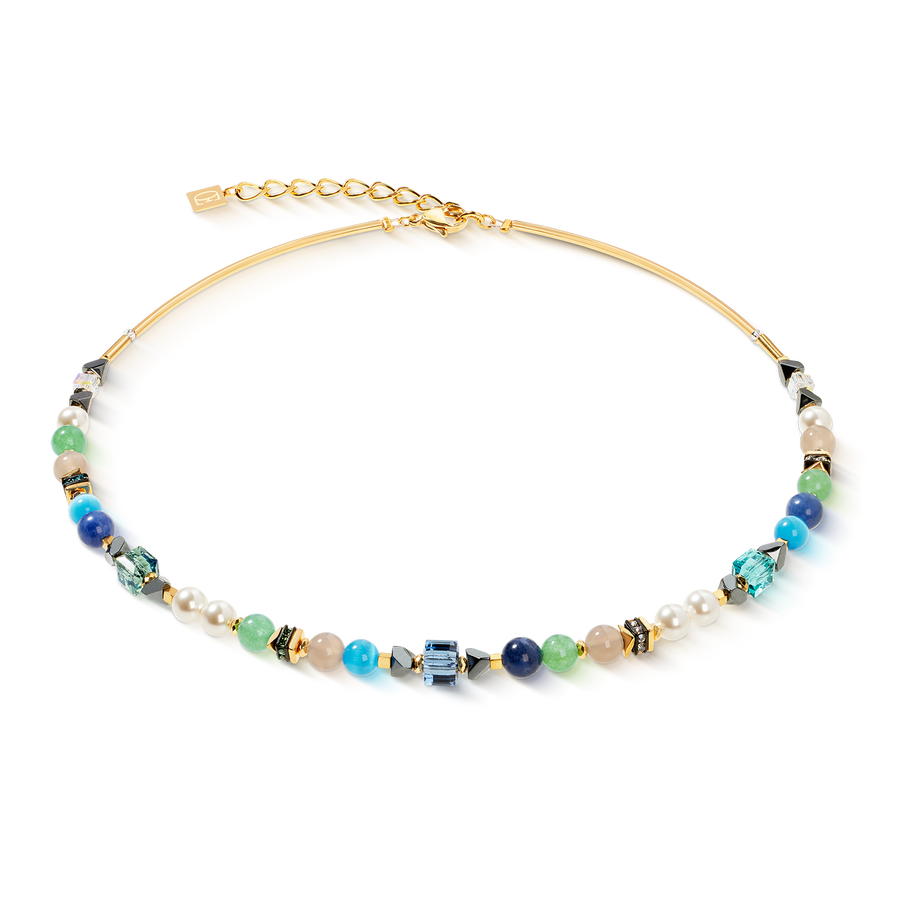 Halskette Precious Shape Mix grün-türkis