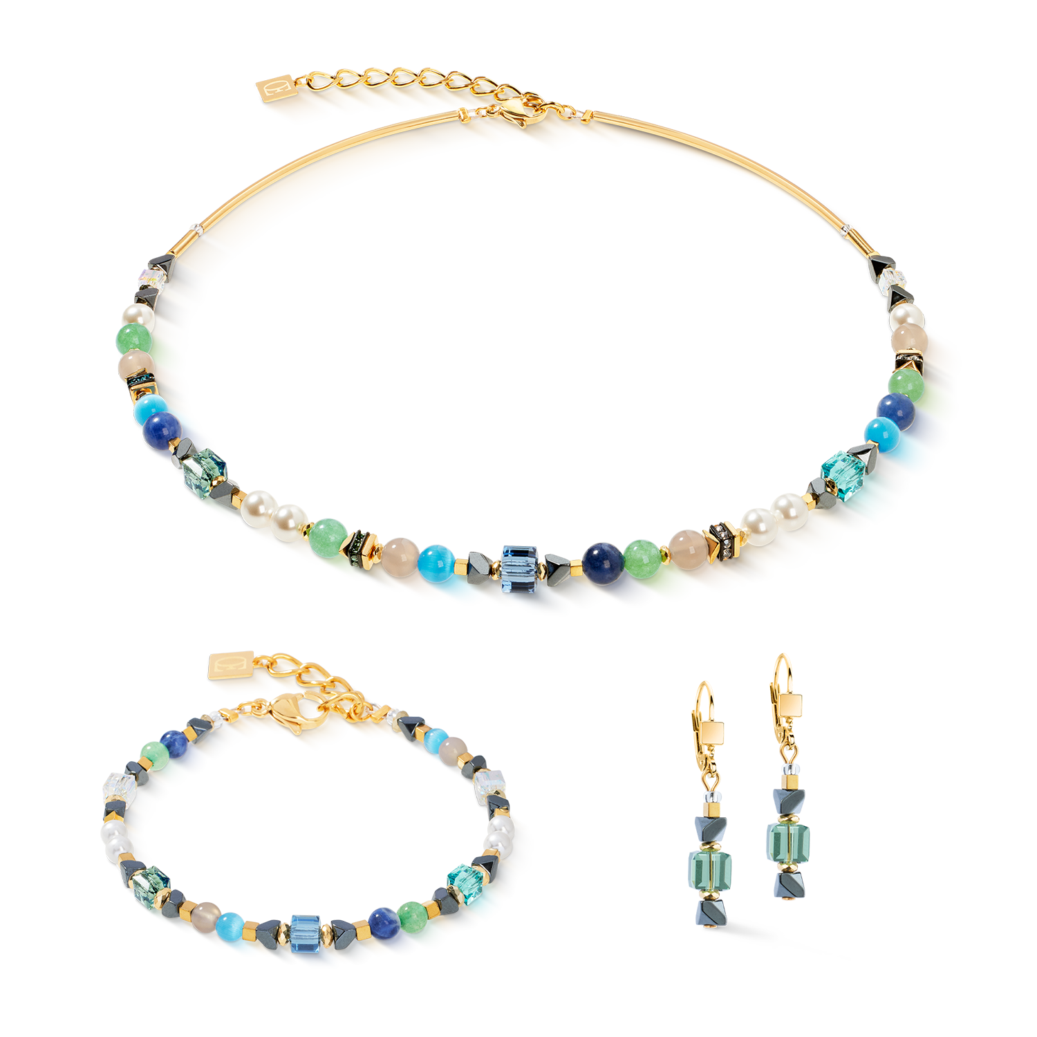 Armband Precious Shape Mix grün-türkis