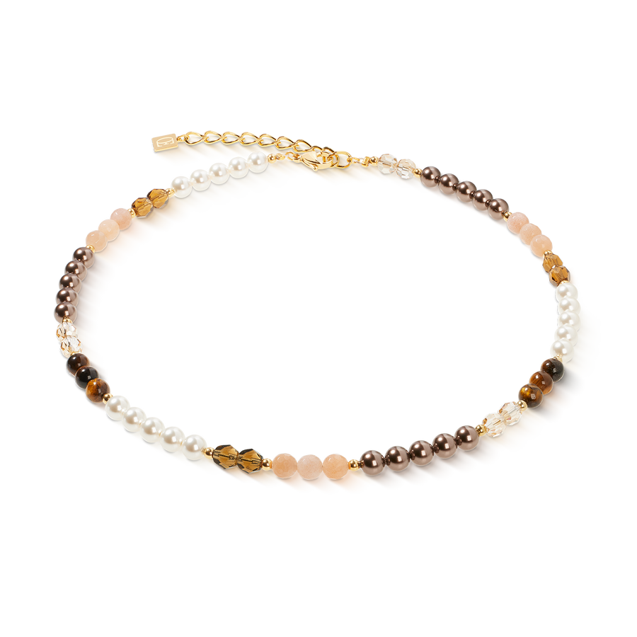Halskette Precious Elysia gold-braun