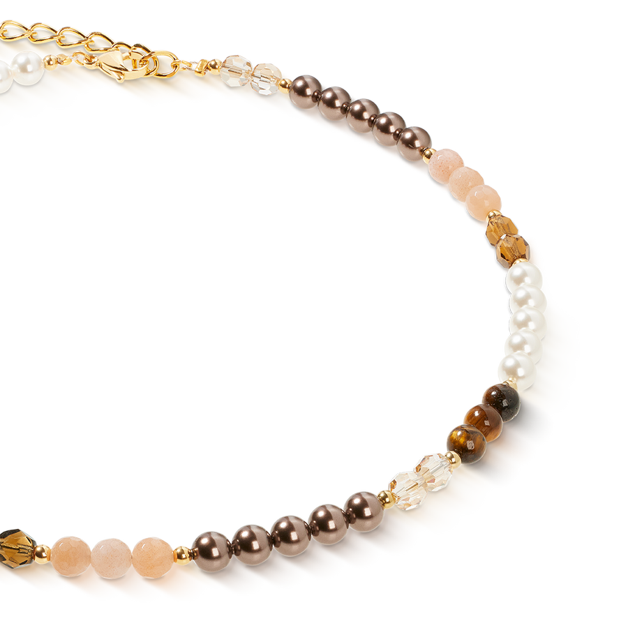 Halskette Precious Elysia gold-braun