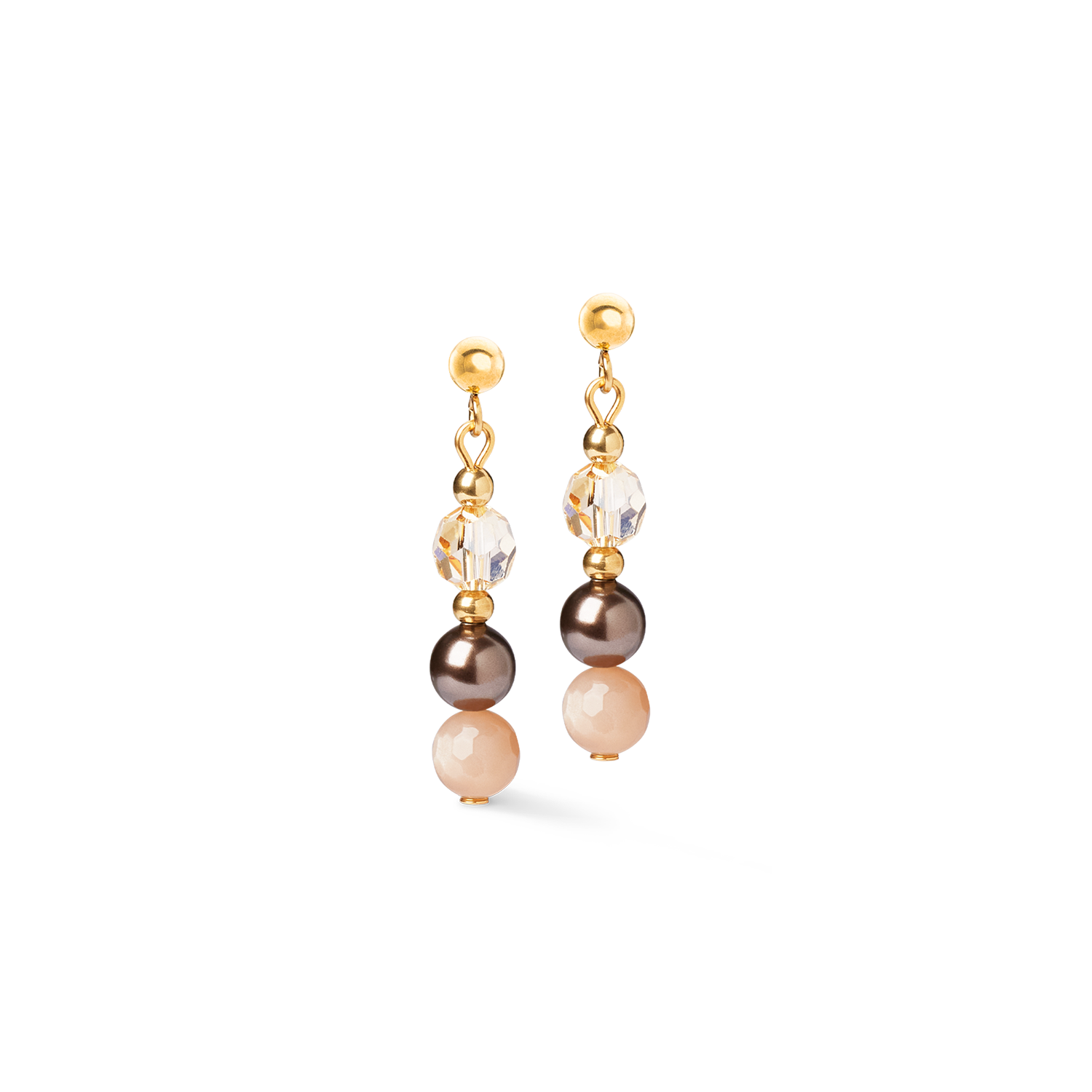 Ohrringe Precious Elysia gold-braun