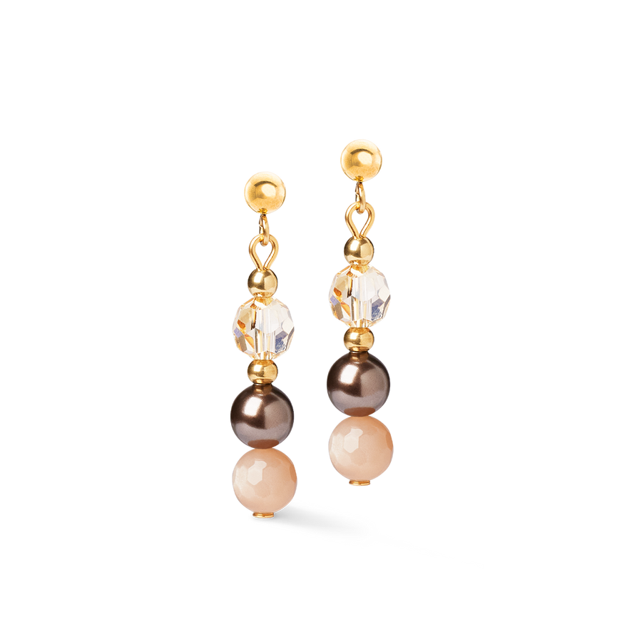 Ohrringe Precious Elysia gold-braun