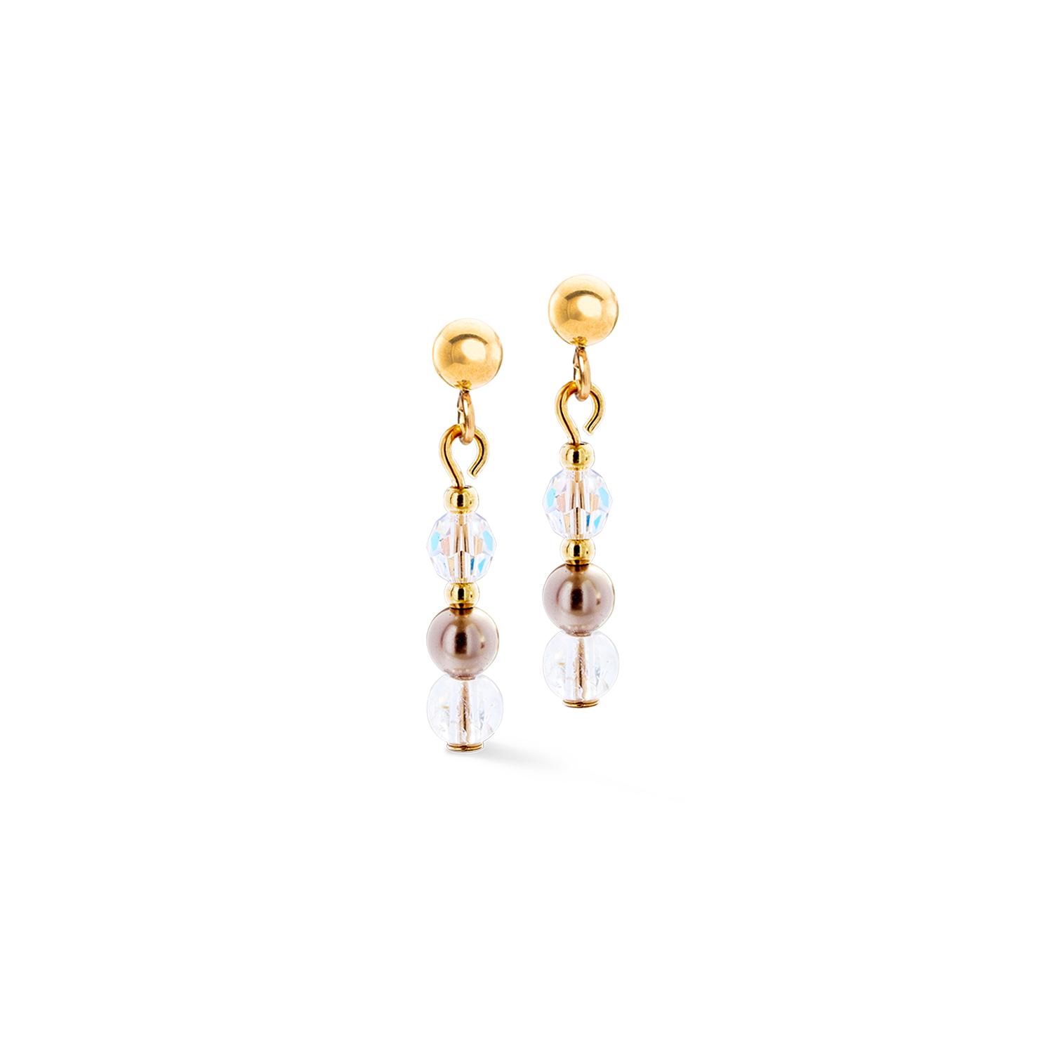 Ohrringe Princess Rhythm gold-blush von COEUR DE LION – Detailaufnahme