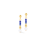 Ohrringe Pearl Line gold-blau