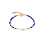 Armband Pearl Line gold-blau von COEUR DE LION