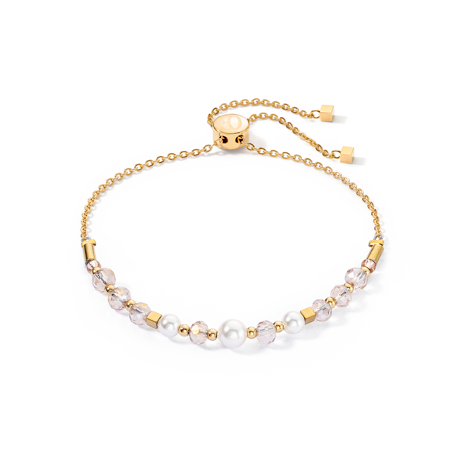Princess Pearls Chain Armband gold-weiß