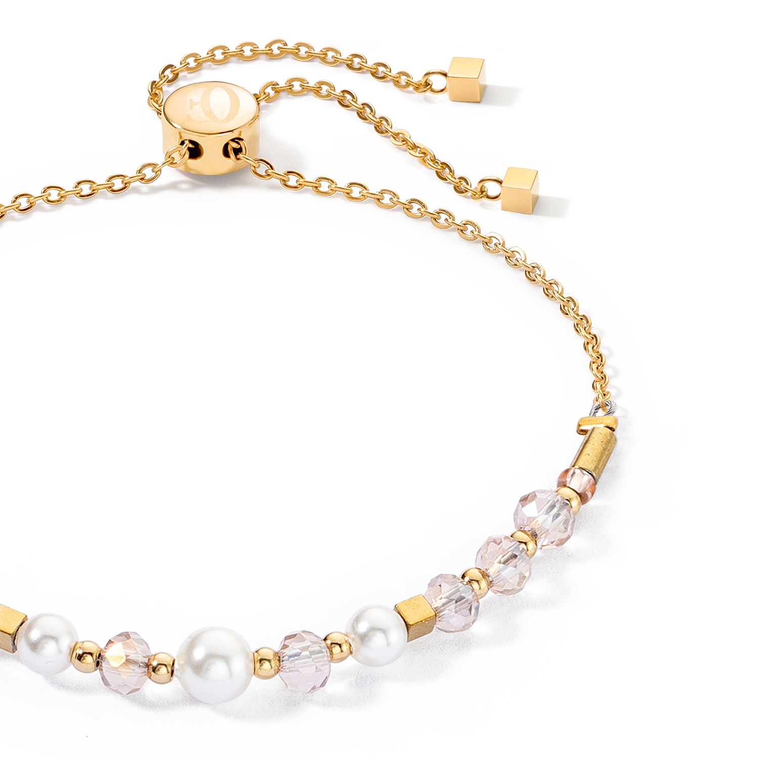 Princess Pearls Chain Armband gold-weiß